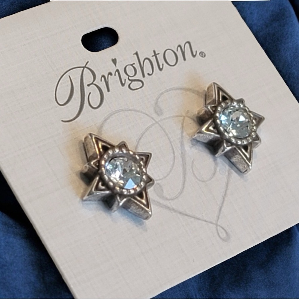 BRIGHTON Halo Swing Crystal Post Gemstone Earrings D30171